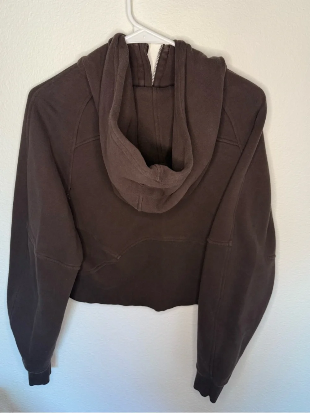 Lululemon Cropped Half-Zip Hooded Scuba Espresso XS/S - Picture 3 of 5